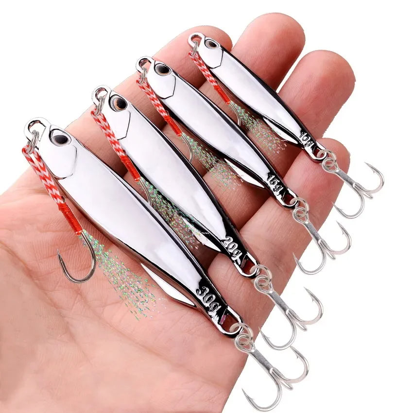 15G Silver Metal Jig Fishing Lure