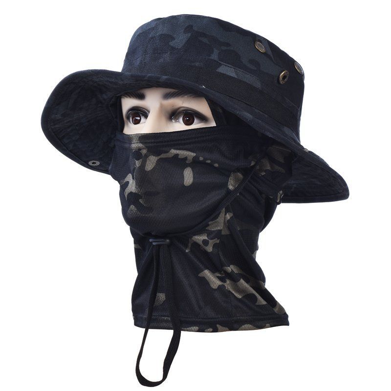 Men’s Outdoor Boonie Hat Sun Mask For Camping Cycling Fishing