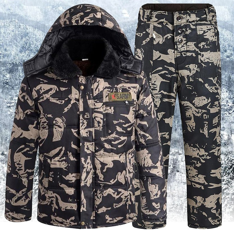Men’s Winter Camouflage Fleece Lined Thick Cotton Padded Jacket