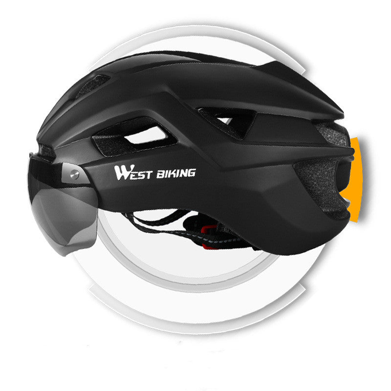 Integrated Goggles Cycling Helmet Mountain Road Bike Helmet