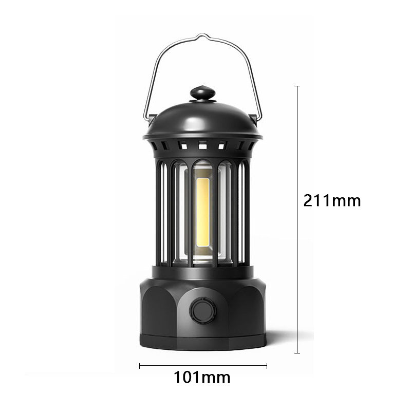 Outdoor Camping COB Lantern Portable Tent Retro Barn Light