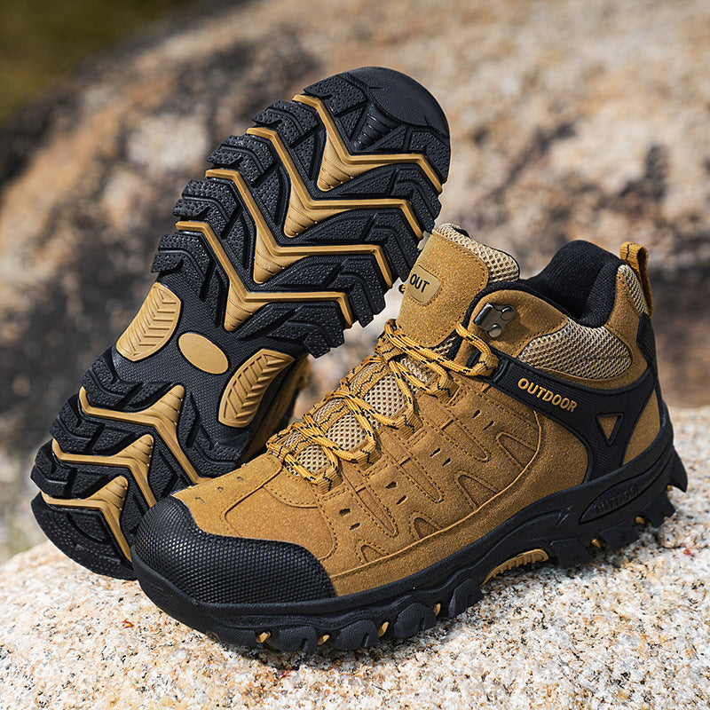 Men’s Plus Size High Top Hiking Shoes Non Slip Durable