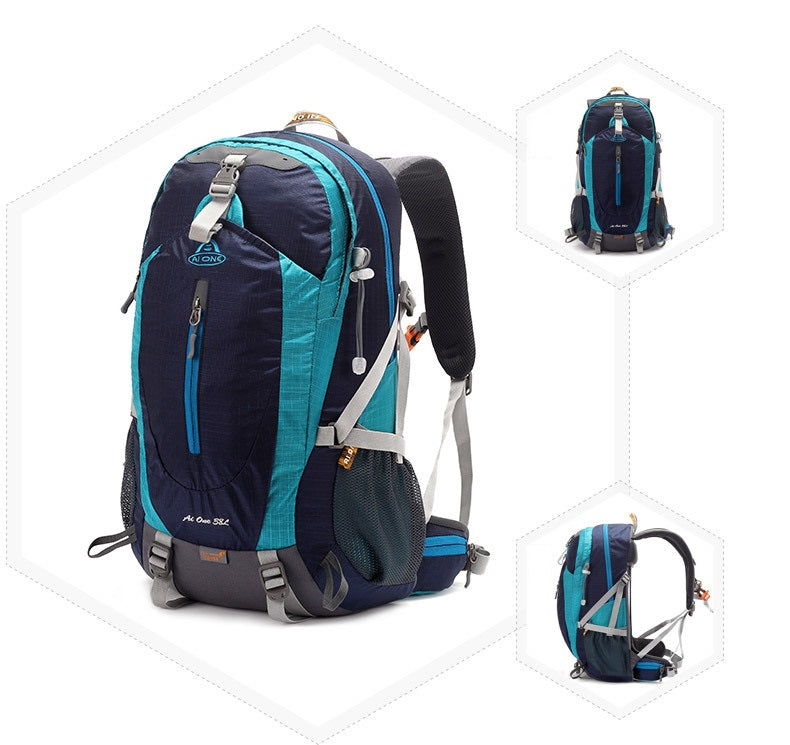 Outdoor Nylon Backpack For Mountaineering, Hiking, And Travel