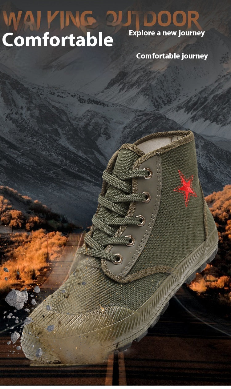 Men's High-top Waterproof Wear-resistant Camouflage Protective Shoes