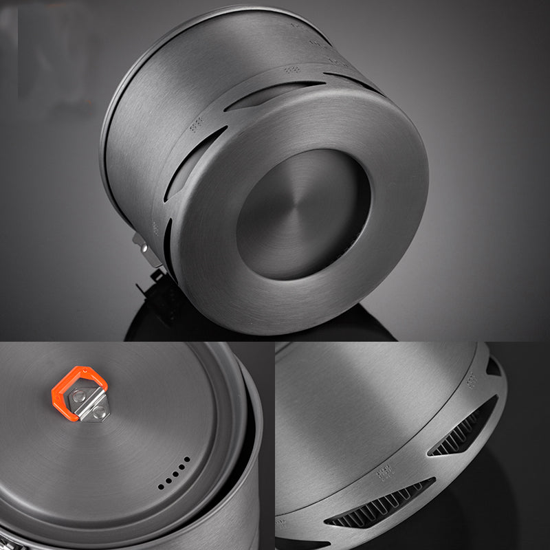 Camping Cookware Set With Heat Exchanger Pot And Kettle