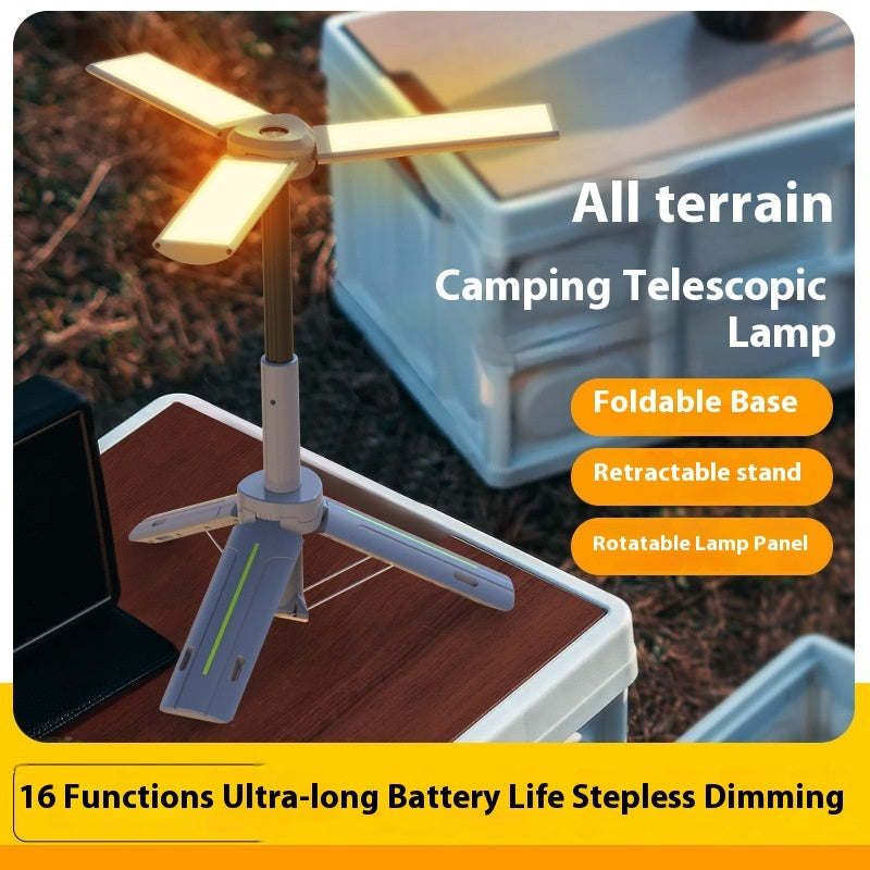 Multifunctional Rechargeable Three Leaf Camping Lantern