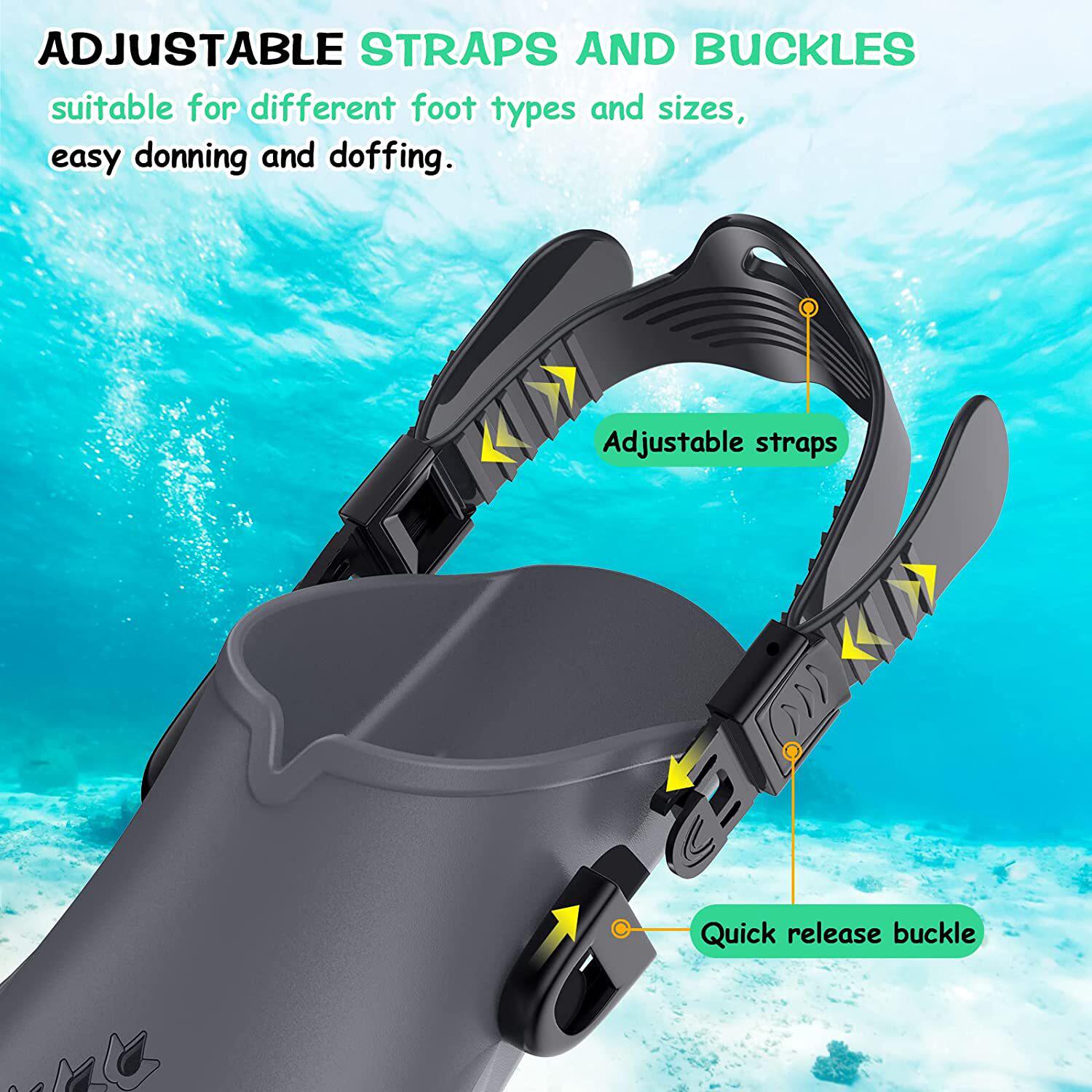 Professional Adjustable Short Snorkeling Fins