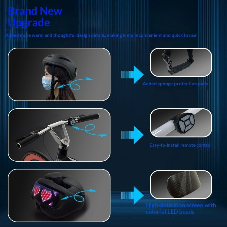 App-Connected LED Display Helmet For Cycling