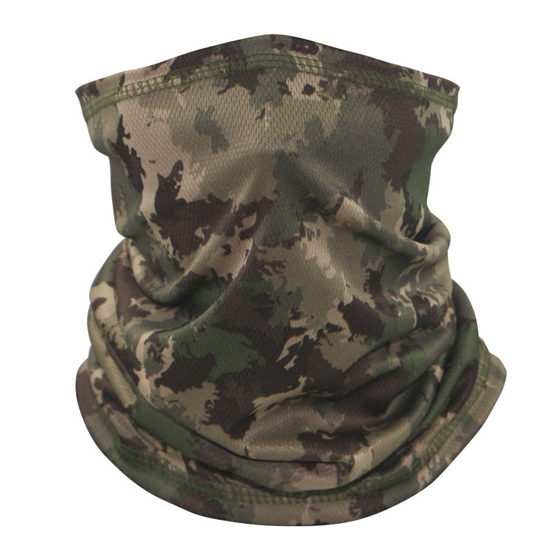 Outdoor Tactical Sun Protection Camouflage Mesh Face Mask Scarf