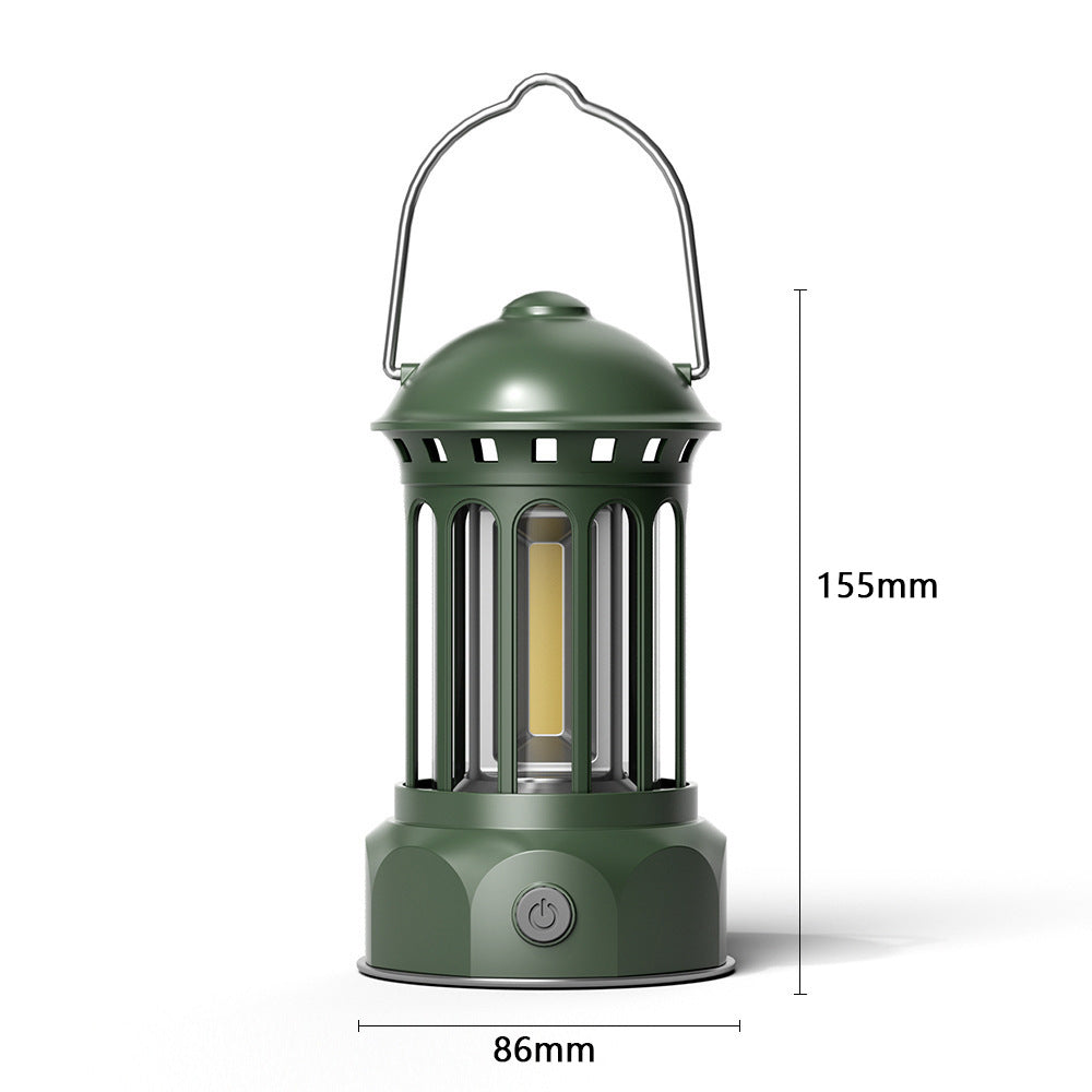 Outdoor Camping COB Lantern Portable Tent Retro Barn Light