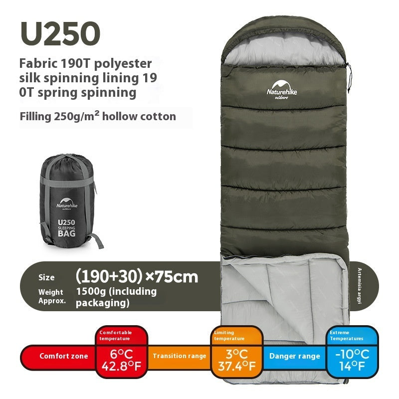 Naturehike Envelope Hooded Sleeping Bag For Cold Weather