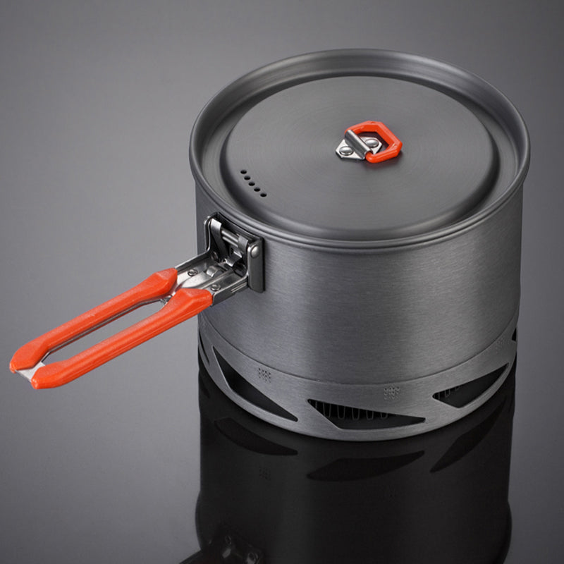 Camping Cookware Set With Heat Exchanger Pot And Kettle