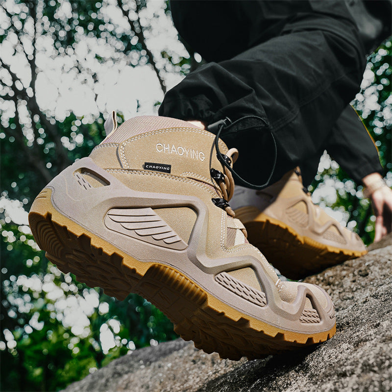High Top Tactical Desert Boots Wear Resistant Outdoor Combat Shoes