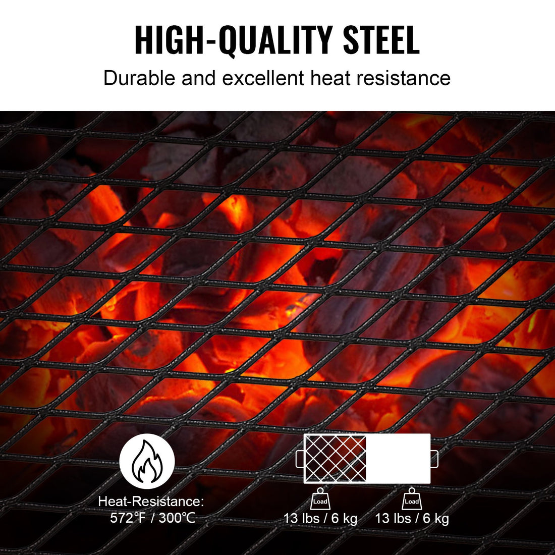 VEVOR Folding Campfire Grill Heavy Duty Steel Grate