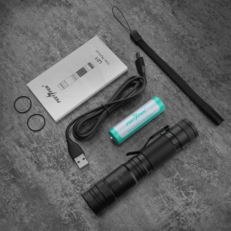 Outdoor Ultra Bright Long Range Portable Rechargeable Flashlight