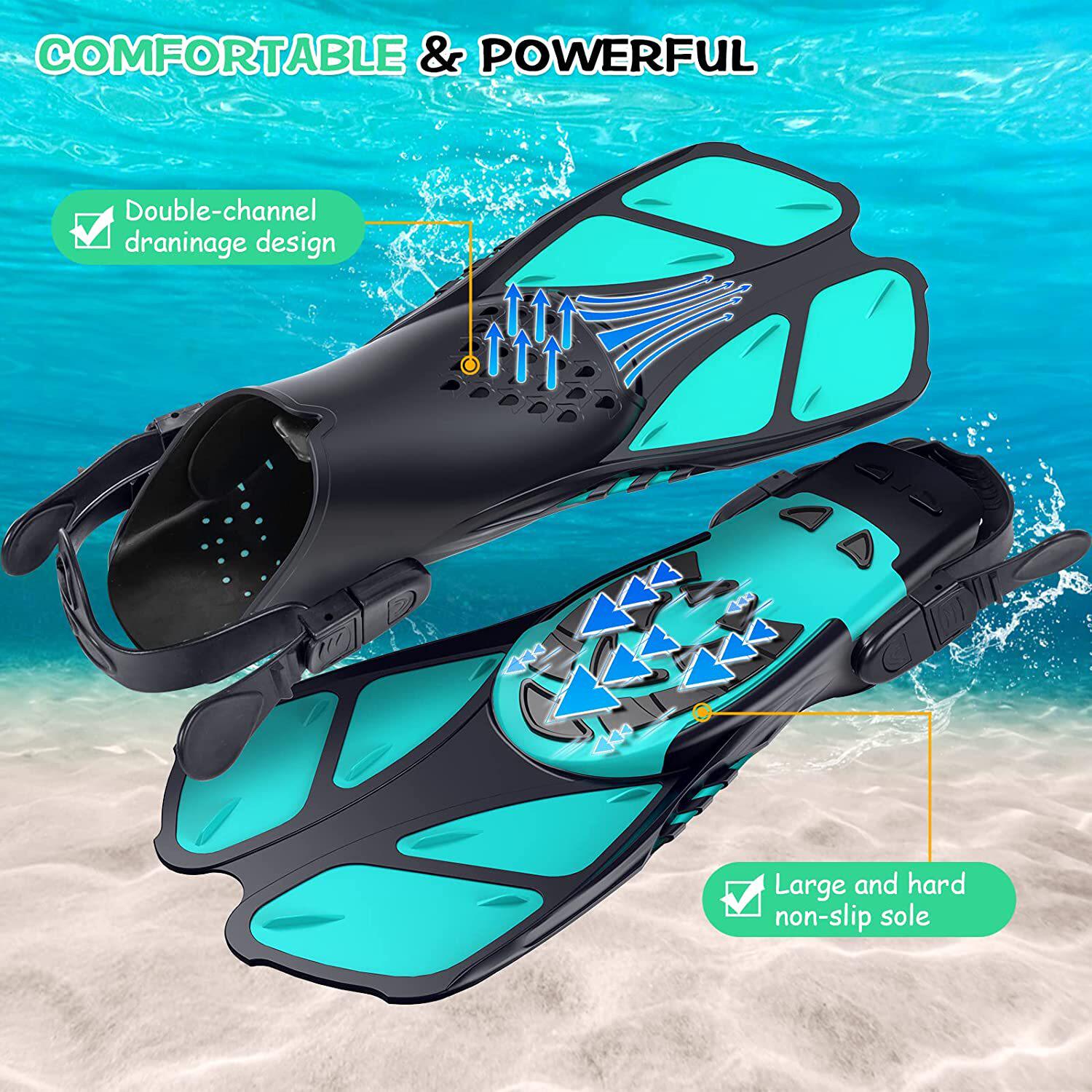 Professional Adjustable Short Snorkeling Fins