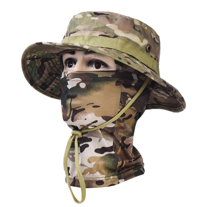 Men’s Outdoor Boonie Hat Sun Mask For Camping Cycling Fishing