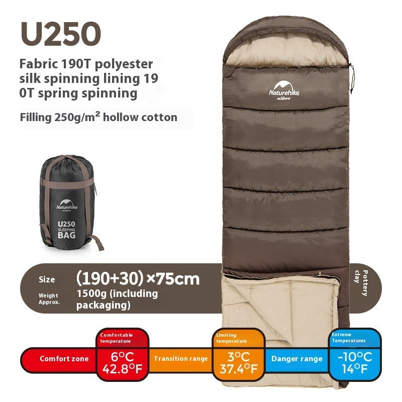 Naturehike Envelope Hooded Sleeping Bag For Cold Weather