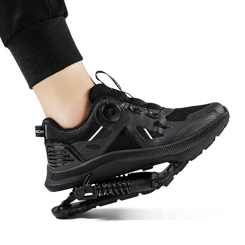 Black Tech Power Mechanical Marathon Running Shoes