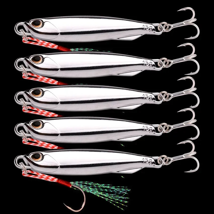 15G Silver Metal Jig Fishing Lure