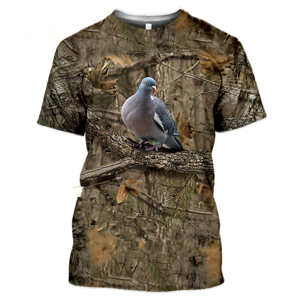 Outdoor Jungle Camouflage Animal Mesh T Shirt