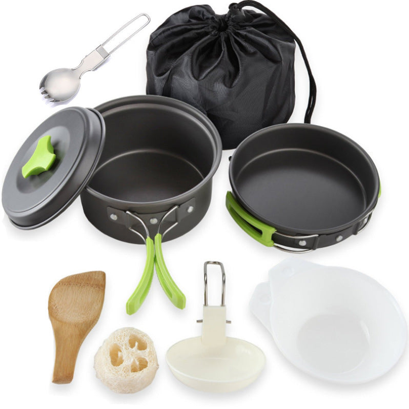 Outdoor Camping Cookware Set For 1-2 People