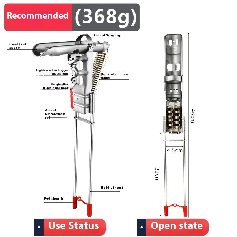 Automatic Stainless Steel Spring Fishing Rod Holder Adjustable Folding Bracket