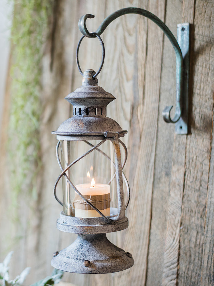 Retro Iron Candlestick Small Lantern Decorative Ornaments