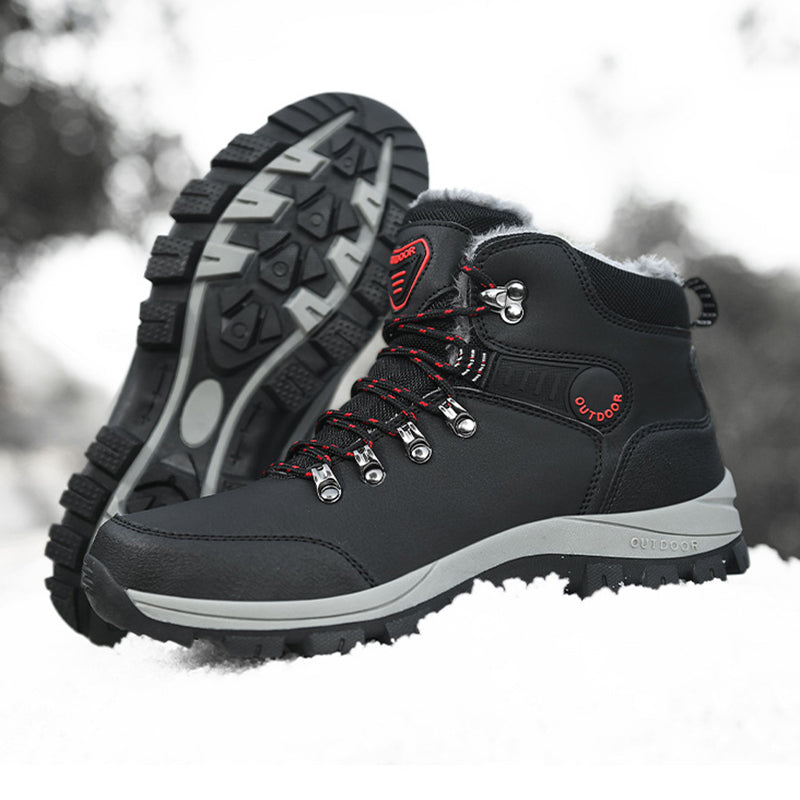 Winter Snow Boots Men Warm Plush Ankle Hiking Boots