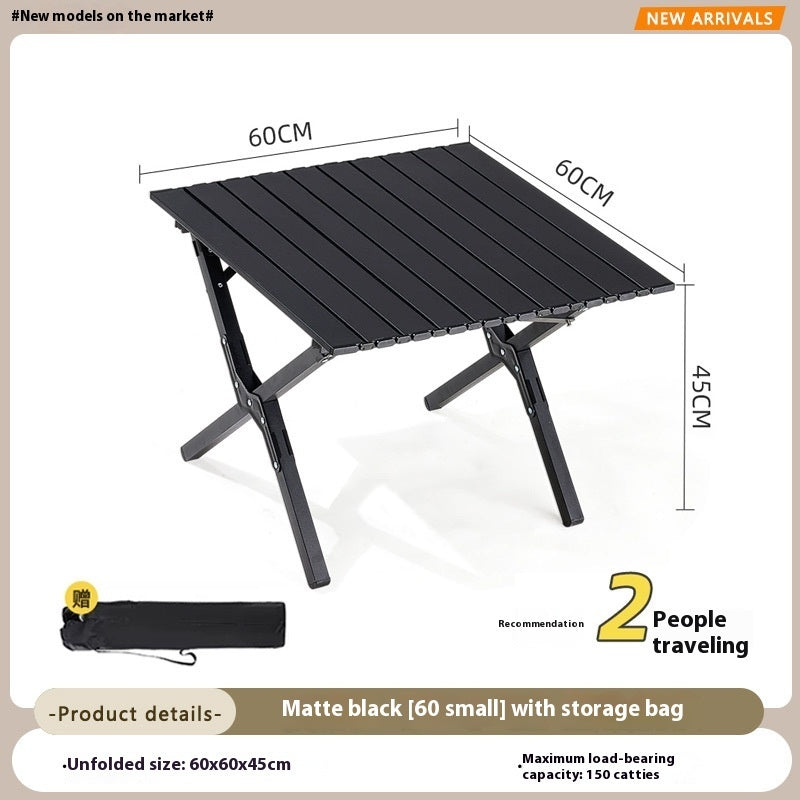 Camping Table And Chair Outdoor Folding Egg Roll Table