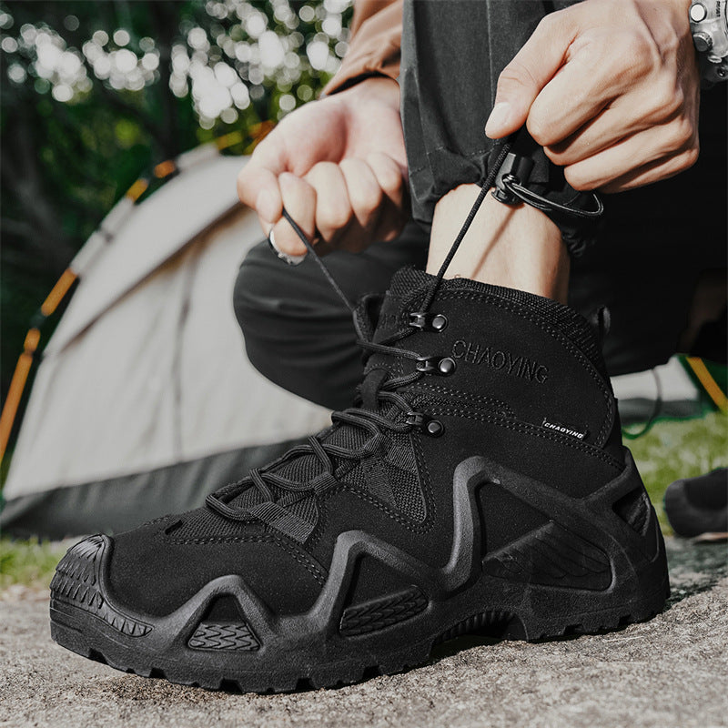 High Top Tactical Desert Boots Wear Resistant Outdoor Combat Shoes