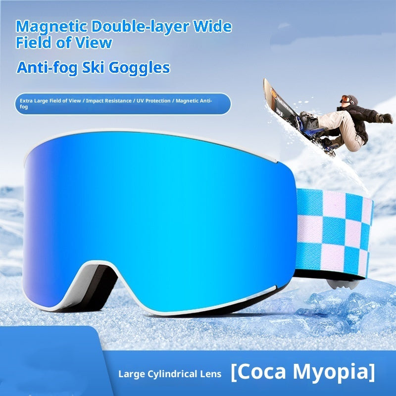 Spherical Double Layer Anti Fog Ski Goggles