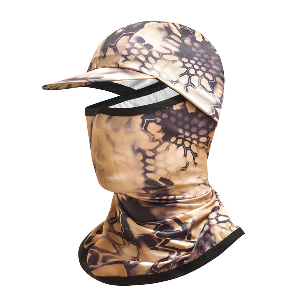 Camouflage Outdoor Sun Protection Cycling Face Mask Hat