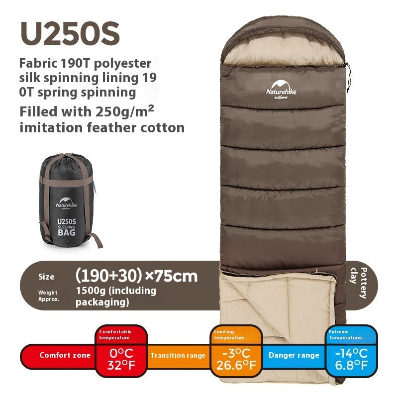 Naturehike Envelope Hooded Sleeping Bag For Cold Weather