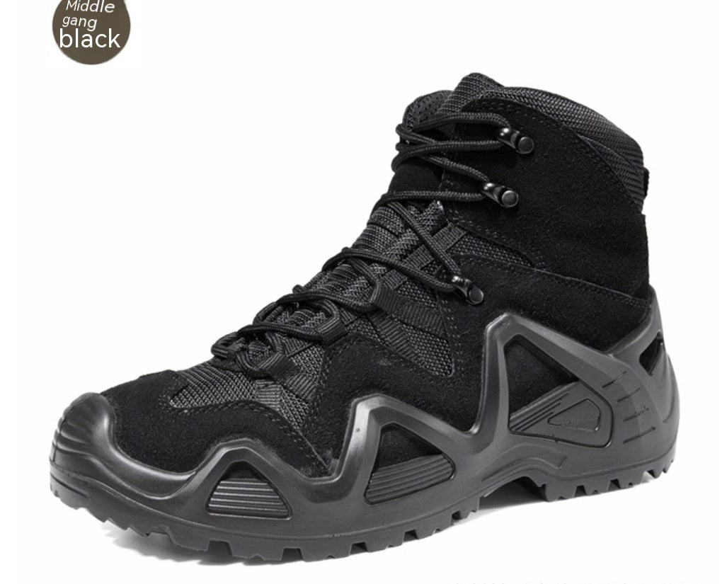 Mid Top Military Tactical Hiking Shoes Outdoor Combat Boots