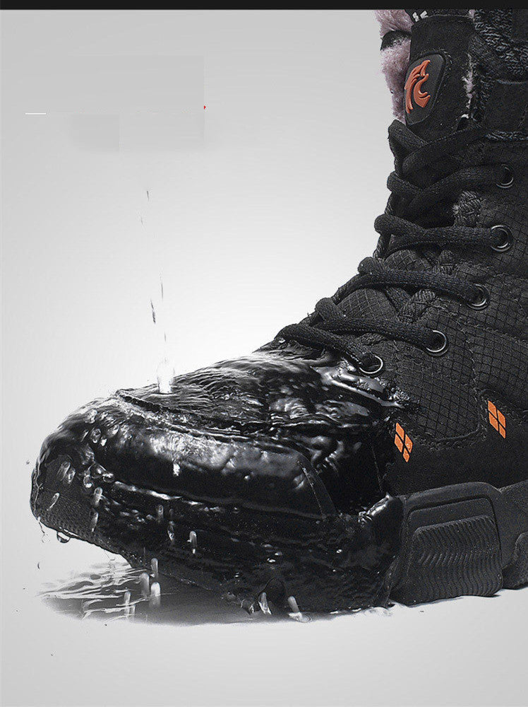 Men’s High Top Cotton Snow Boots Warm Velvet Thick Sole