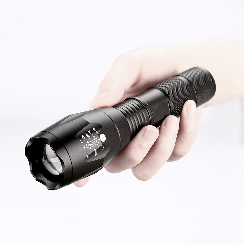 Portable Mini LED Zoom Flashlight Hunting Torch Light