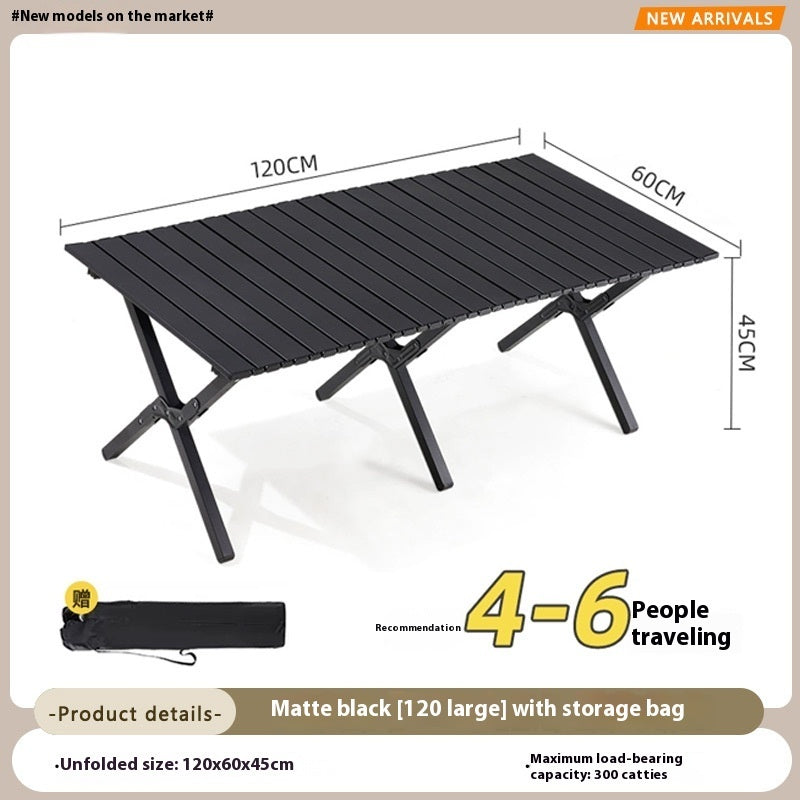 Camping Table And Chair Outdoor Folding Egg Roll Table