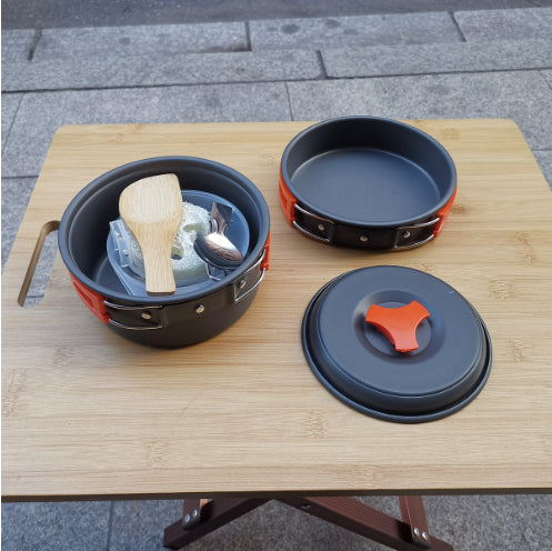 Outdoor Camping Cookware Set For 1-2 People