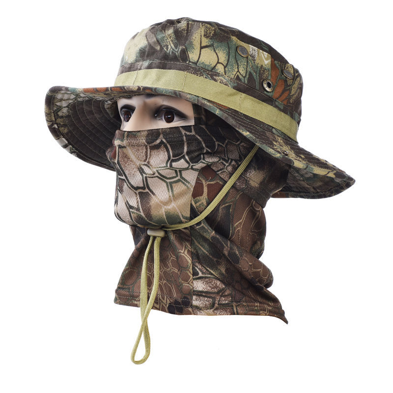 Men’s Outdoor Boonie Hat Sun Mask For Camping Cycling Fishing