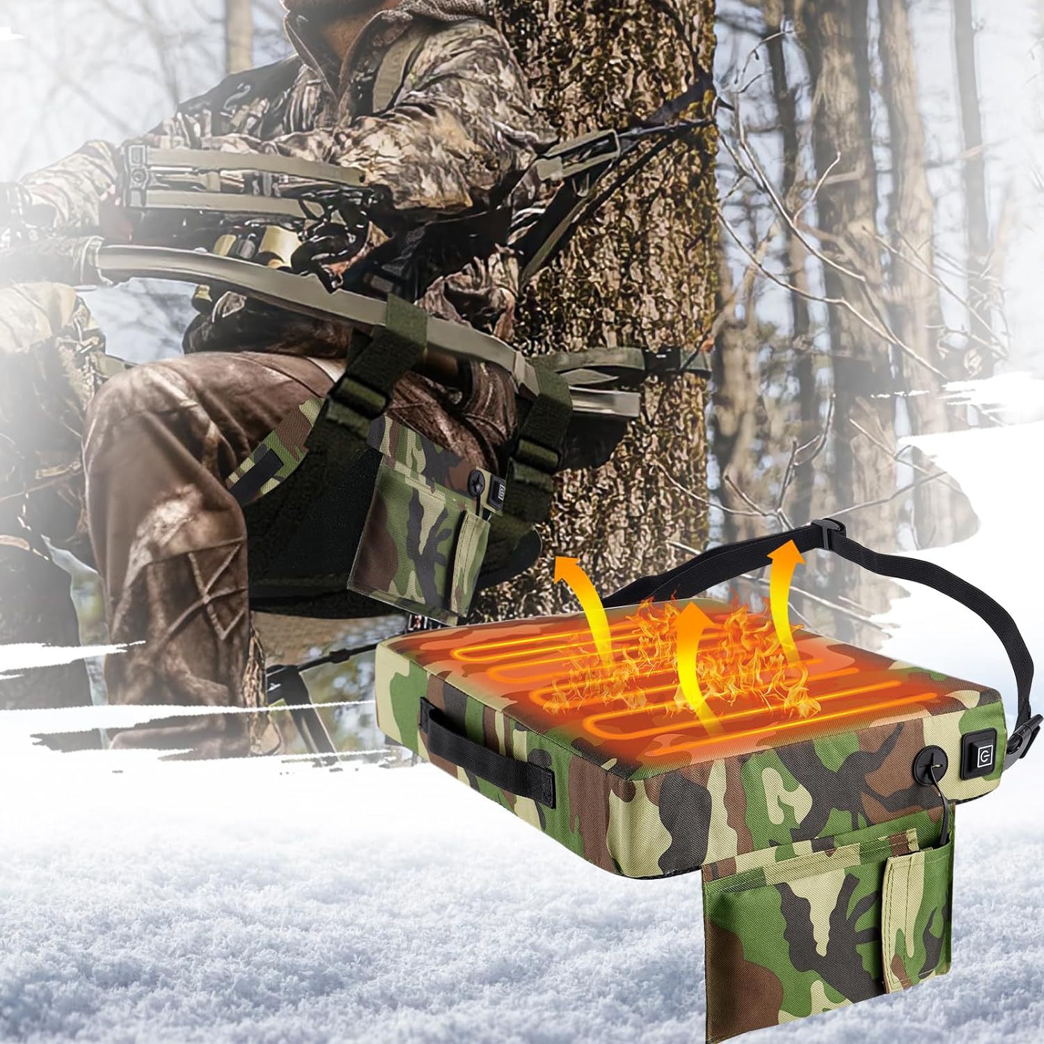 Camouflage Heating Cushion Stadium Outdoor