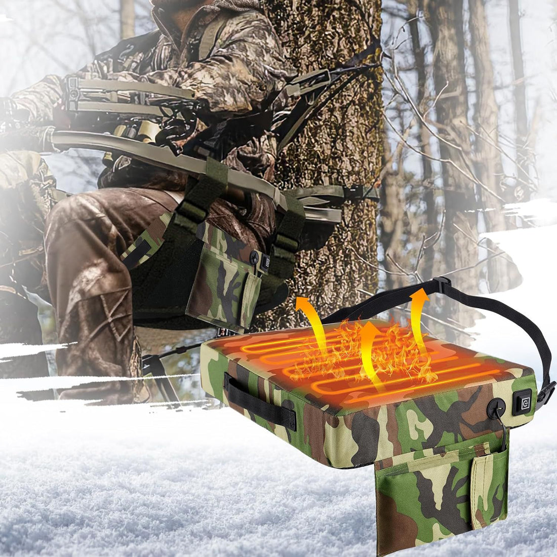 Camouflage Heating Cushion Stadium Outdoor