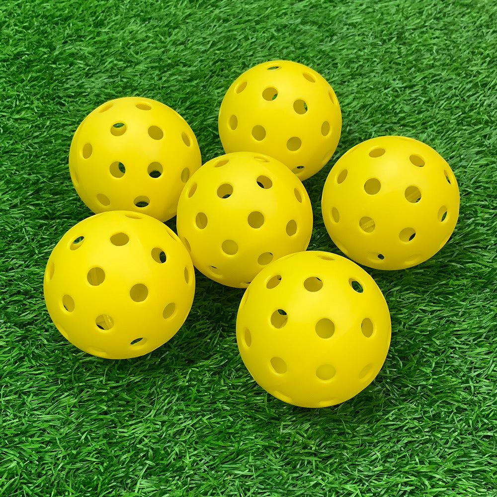 74mm 40-Hole Plastic Pickleball Set 12 Pieces With Net Bag