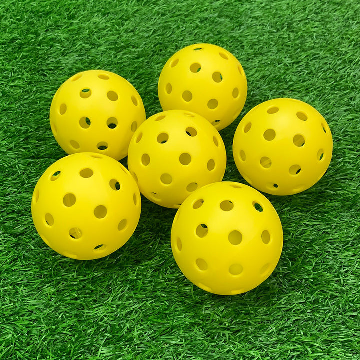 74mm 40-Hole Plastic Pickleball Set 12 Pieces With Net Bag