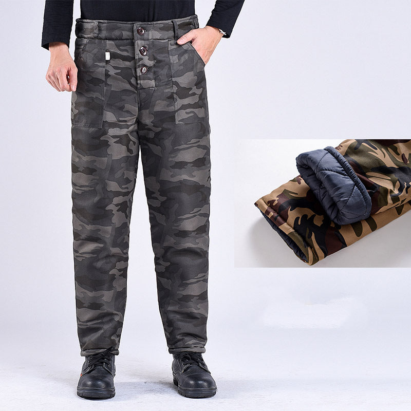 Men’s Winter Camouflage Fleece Lined Thick Cotton Padded Jacket