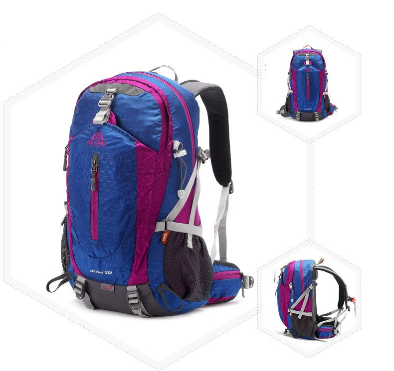 Outdoor Nylon Backpack For Mountaineering, Hiking, And Travel