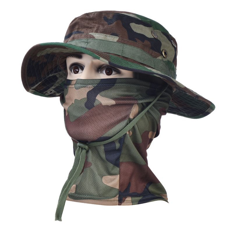 Men’s Outdoor Boonie Hat Sun Mask For Camping Cycling Fishing