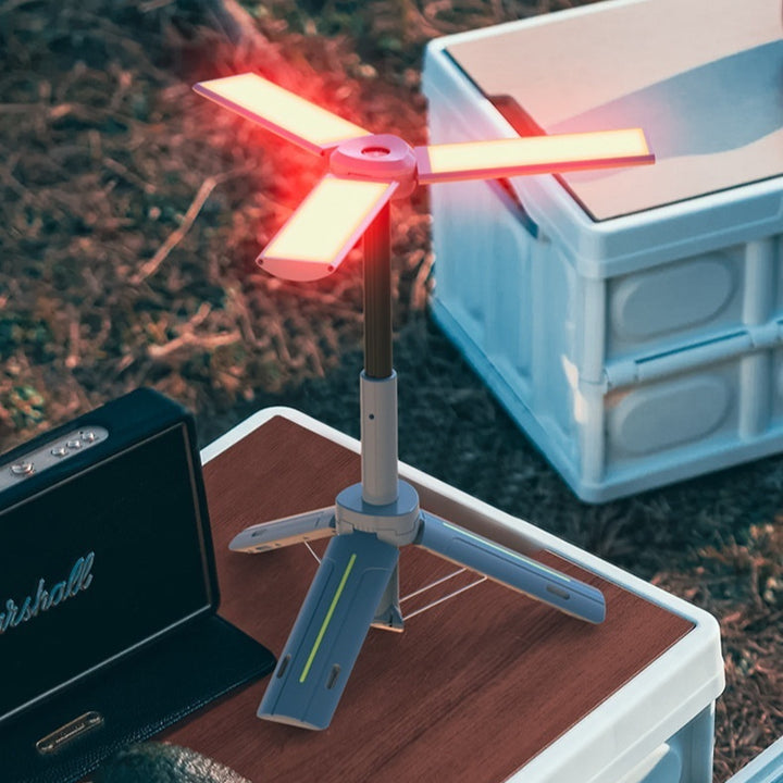 Multifunctional Rechargeable Three Leaf Camping Lantern
