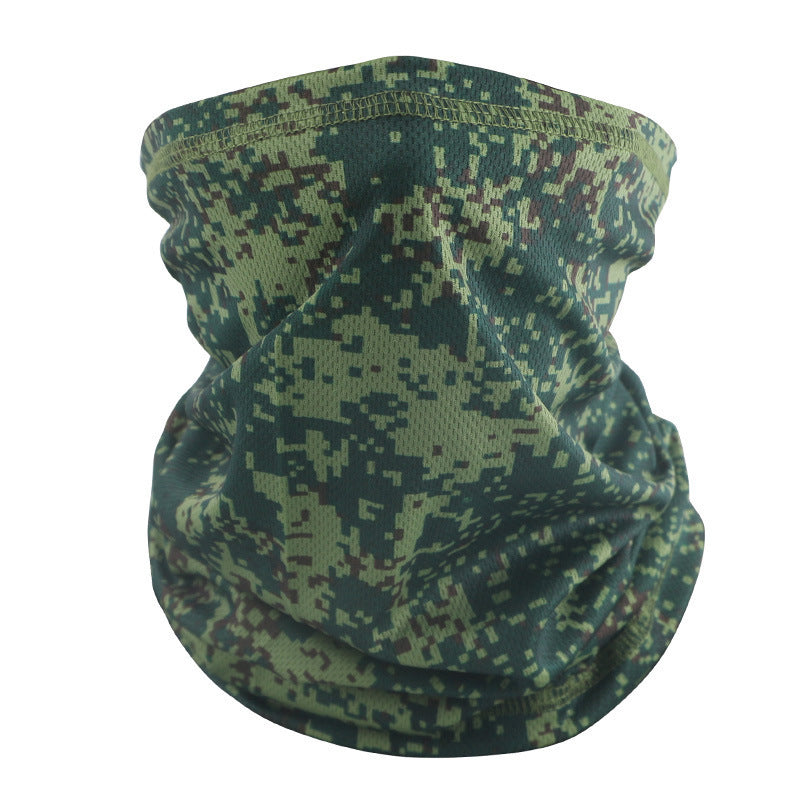 Outdoor Tactical Sun Protection Camouflage Mesh Face Mask Scarf
