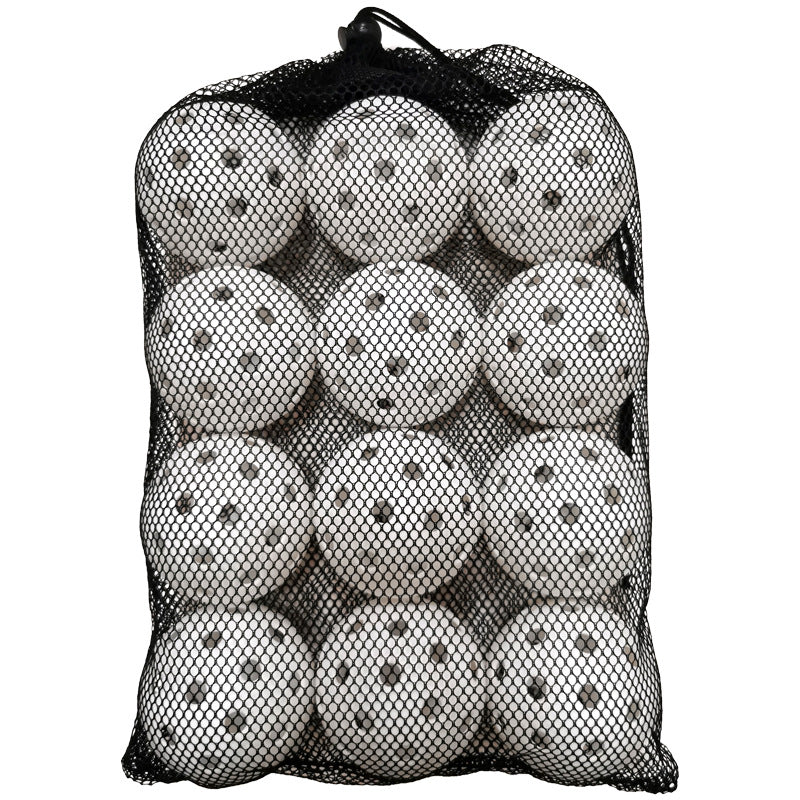 74mm 40-Hole Plastic Pickleball Set 12 Pieces With Net Bag